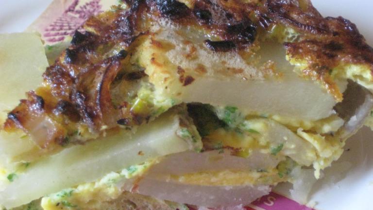 Potato and Leek Frittata Created by magpie diner