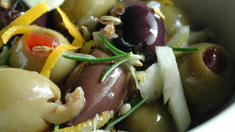 Spanish  Marinated Olives Created by Chef floWer