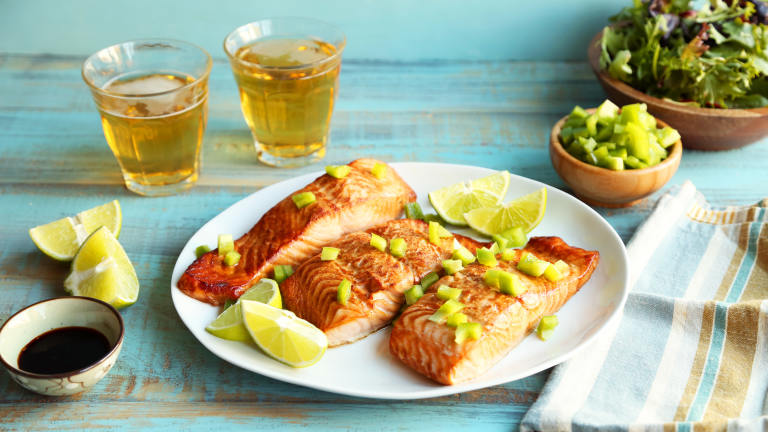 Beer and Lime Marinated Salmon Created by Jonathan Melendez 