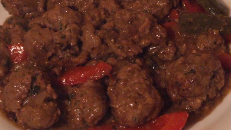 Mongolian Lamb Meatballs With Spicy Sauce Created by Peter J