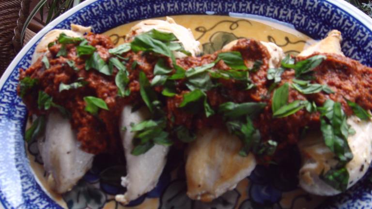 Chicken With Creamy Sun-Dried Tomato Sauce Created by Bev I Am