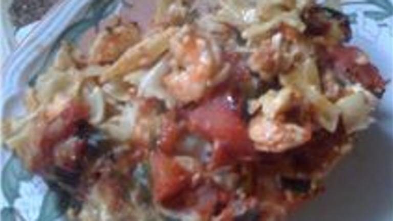 Spicy Shrimp And Scallops Pasta Casserole Created by chefdinaowe
