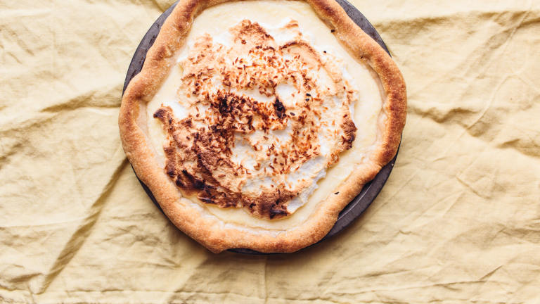 Coconut Meringue Cream Pie Created by Izy Hossack