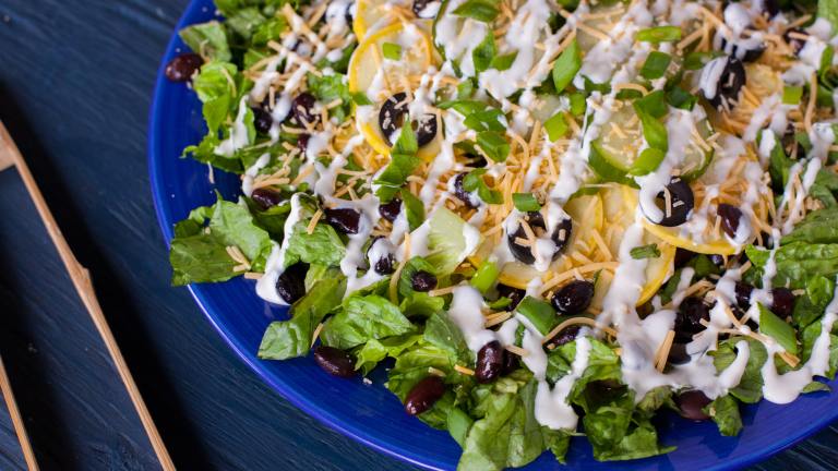 Layered Mexican Salad Created by DianaEatingRichly