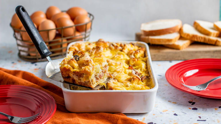 Breakfast Strata Created by LimeandSpoon