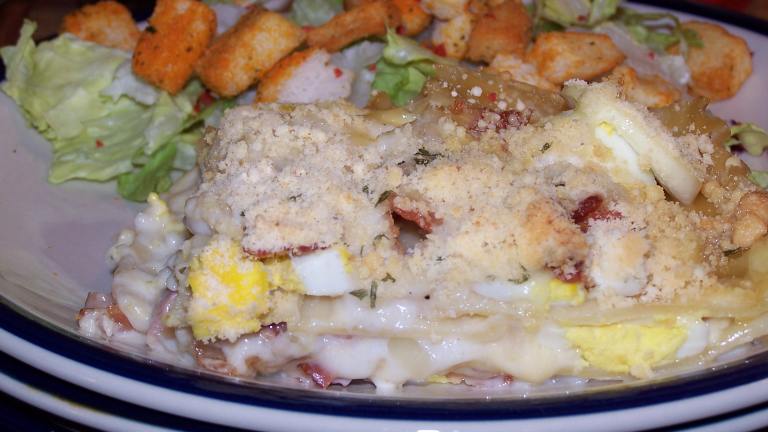 Bacon and Egg Lasagna created by barefootmommawv