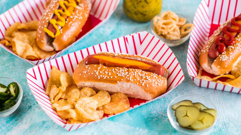Easy Cheesy Hot  Dogs Created by limeandspoontt