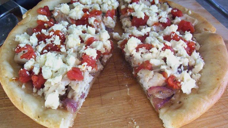 Chicken Pizza With Caramelized Red Onion Created by  Pamela 