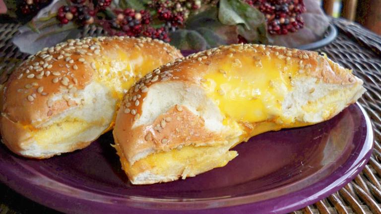 Dangerboy's Cheesy Bagel Sandwich Created by CookingONTheSide 