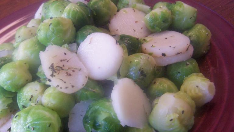 Brussels Sprouts & Water Chestnuts created by Parsley