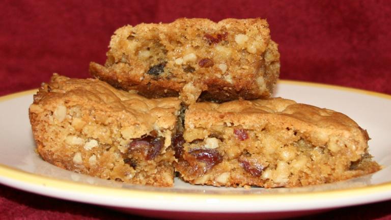 Chewy Date Bars Created by Texas Aggie Mom