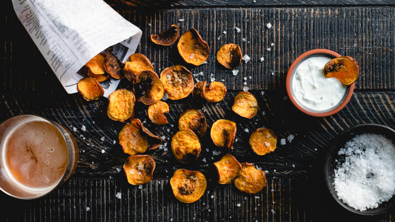 Oven Baked Sweet Potato Chips Created by A Marsteller