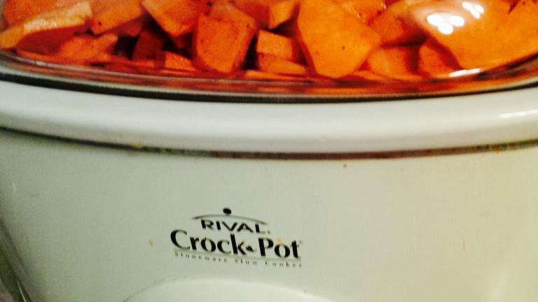 Crock Pot Maple Glazed Sweet Potatoes Created by Chef changed4Him