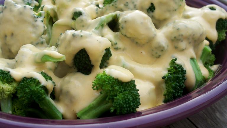 Broccoli with Two-Cheese Horseradish Sauce Created by Parsley