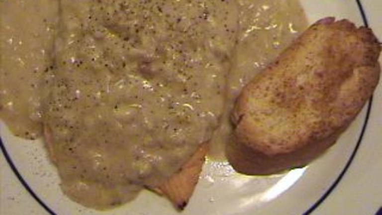 Salmon Filets With Creamy, White Wine/Crab-Meat Sauce created by Mamas Kitchen Hope