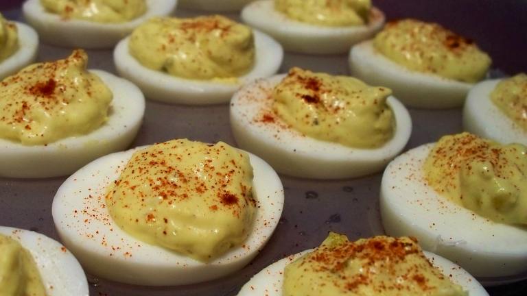 Devilish Deviled Eggs Created by Parsley