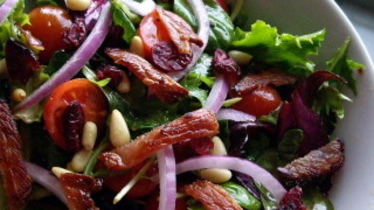 Garden Salad With Cranberries, Pine Nuts, and Bacon created by AmandaInOz