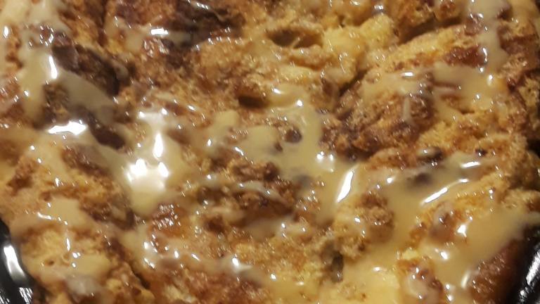 Old Fashion Bread Pudding With Caramel Sauce Created by ivory m.