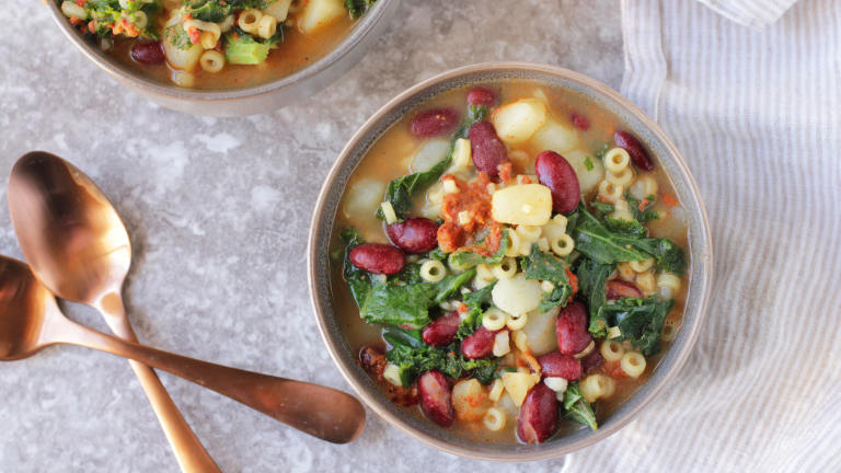 Hearty Portuguese Kale Soup Created by DeliciousAsItLooks