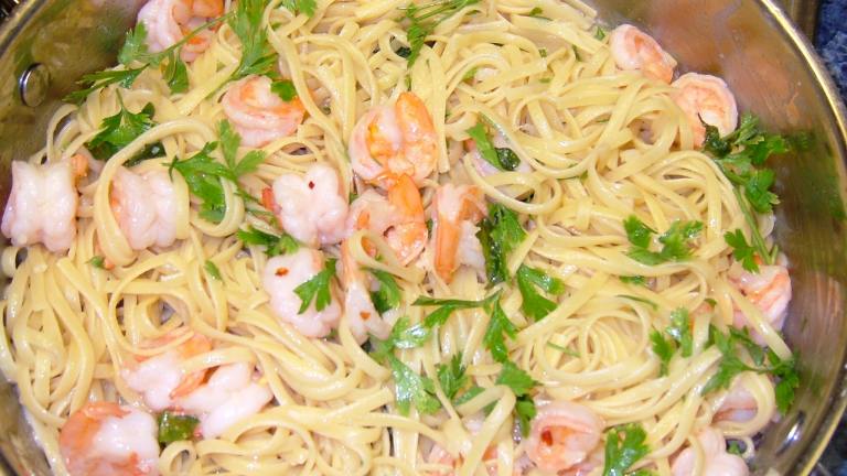 Shrimp Linguine With Basil-Garlic Butter created by PanNan