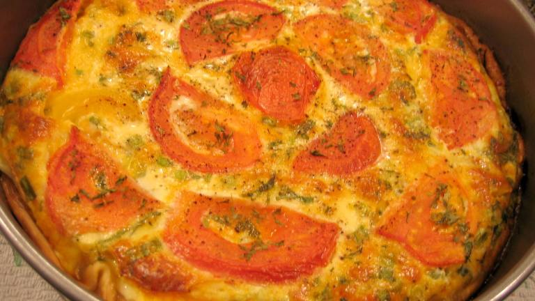 Crustless Zucchini and Tomato Quiche Created by eatrealfood