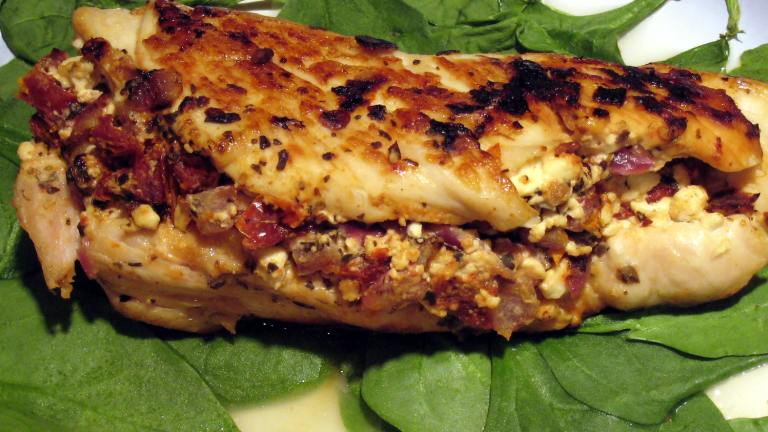 Chicken Breasts Stuffed With Feta & Sun-Dried Tomatoes Created by yogiclarebear