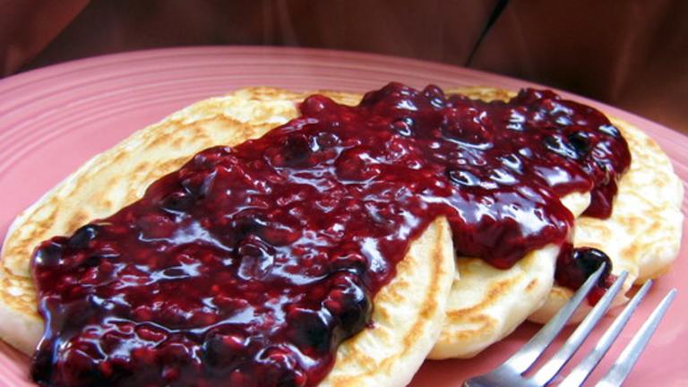 Amaretto Blueberry Pancakes Created by Annacia
