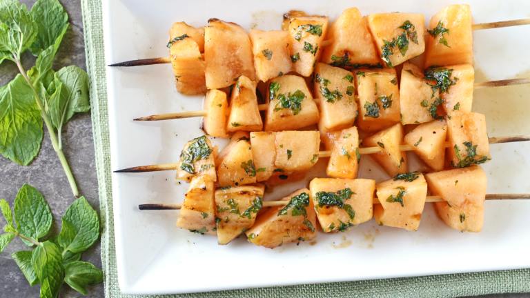 Grilled Honey Mint Cantaloupe created by DeliciousAsItLooks