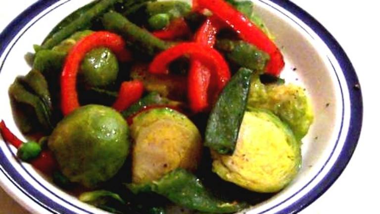 Sauteed Snap Peas & Brussels Sprouts Created by Bobtail