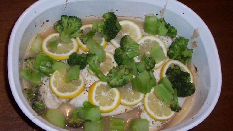 Oven Poached Tilapia and Broccoli Created by ladypit