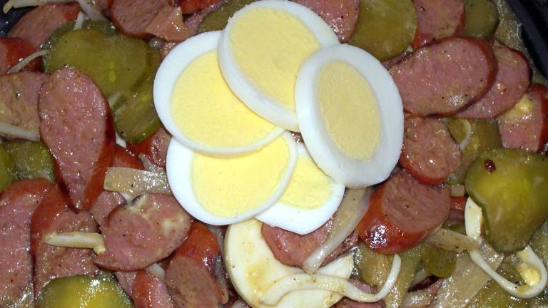 Savory Sausage Salad (aka Wurstsalat) created by Mercy