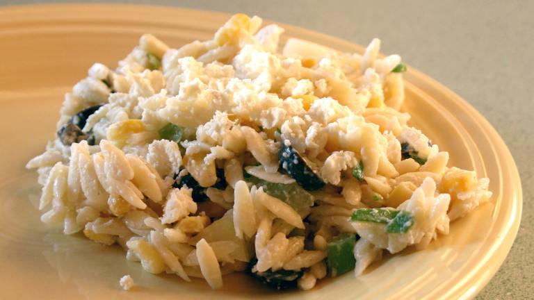 Orzo Salad With Corn and Cucumber-Feta Dressing Created by Cookin-jo
