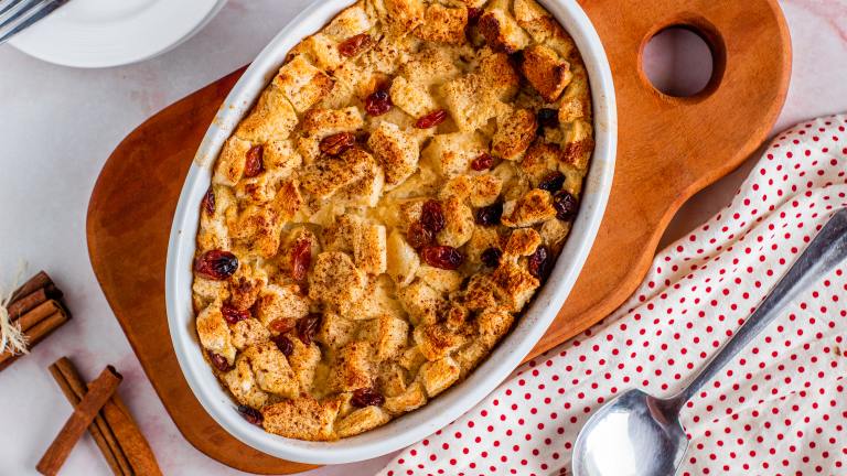 Thick & Delicious Bread Pudding Created by LimeandSpoon
