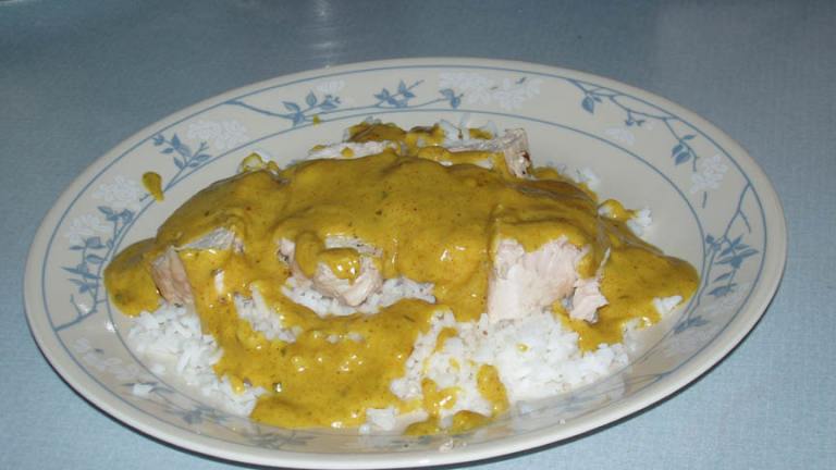 Turkey Slices With Curry Cream Sauce Created by Midwest Maven