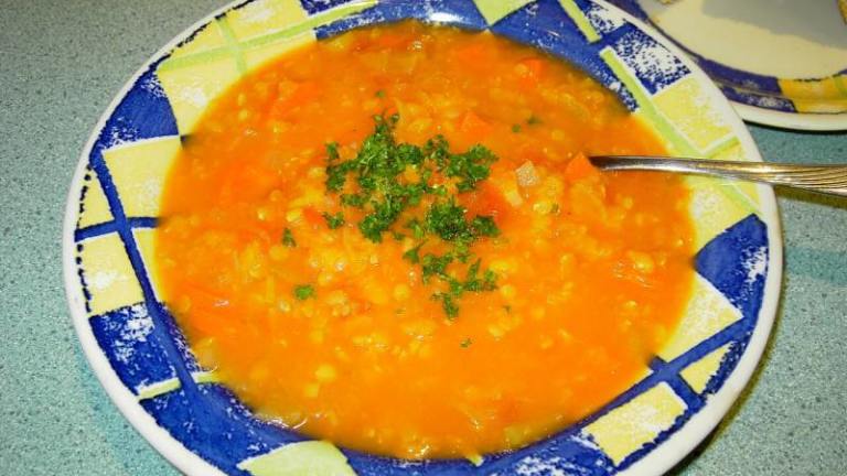 Tomato and Lentil Soup Created by JustJanS
