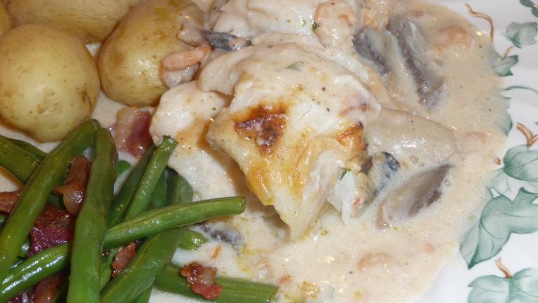 Poached Fish in Shrimp Sauce created by Tea Jenny
