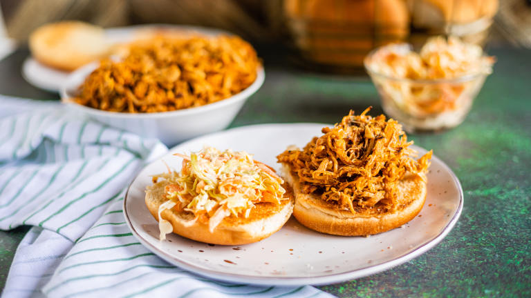 Easy and Tasty Barbecue Chicken Sandwiches in the Crock Pot created by LimeandSpoon