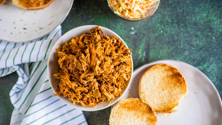 Easy and Tasty Barbecue Chicken Sandwiches in the Crock Pot Created by LimeandSpoon
