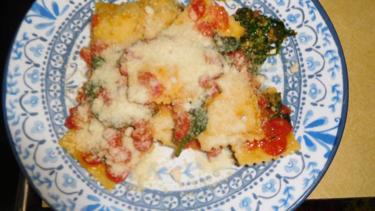 Cheese Ravioli With Grape Tomatoes created by Poisonesse