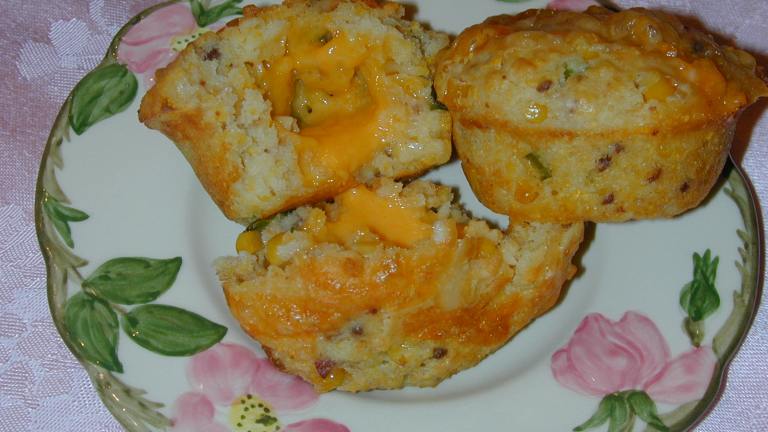 Melted Cheese, Corn and Bacon Muffins Created by Barb G.
