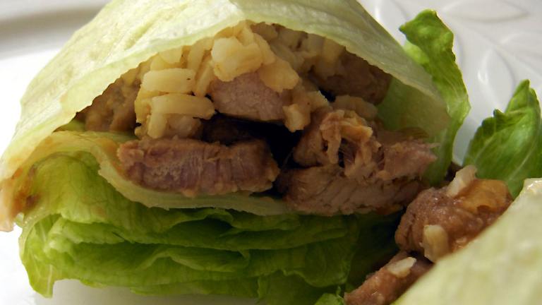 Vietnamese Pork and Scallion Lettuce Wraps Created by Derf2440