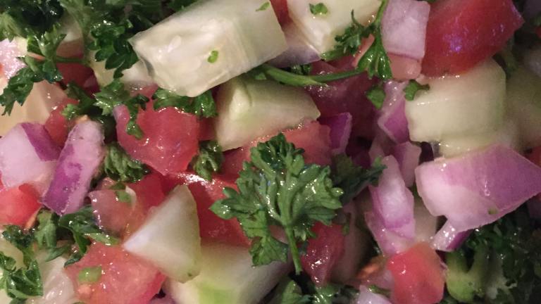 Persian Tomato and Cucumber Salad (Salad Shiraz) created by Amanda W.