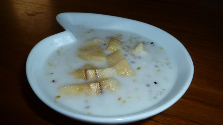 Sweet Banana Soup, With Tapioca and Coconut Created by Ambervim