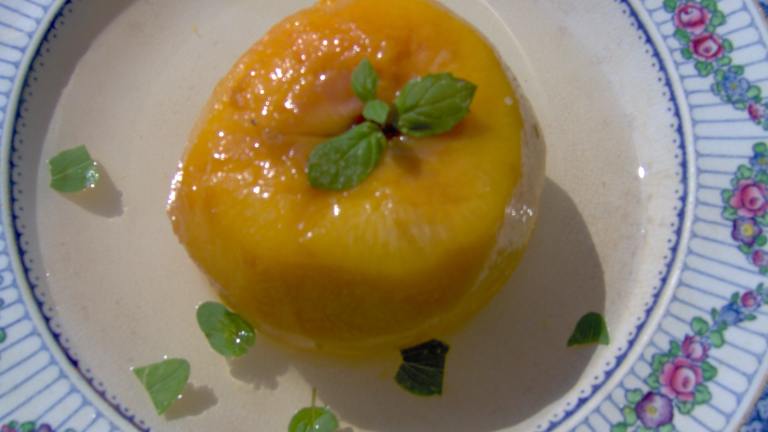 Poached Peaches in Mint Syrup created by Sharon123