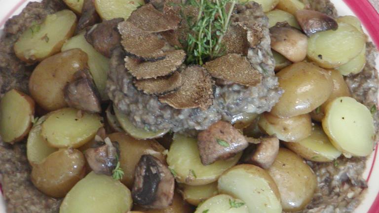 Potatoes With a Mushroom Puree &  Garnished With Truffles Created by Rita1652
