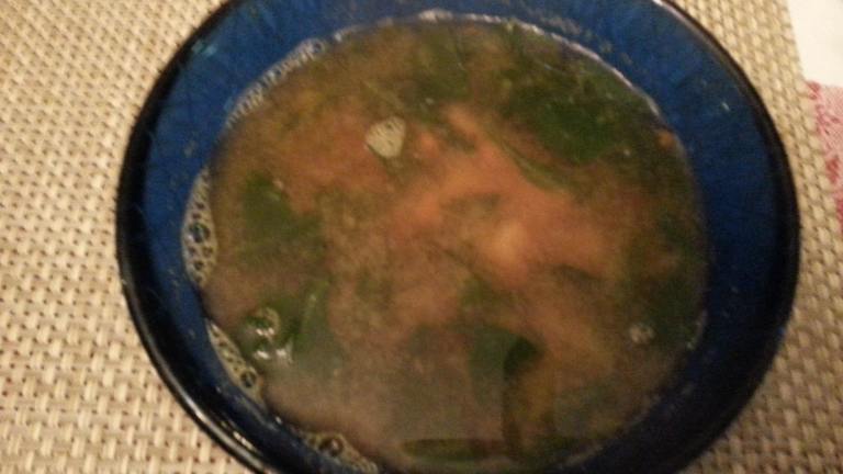 Spinach and Shrimp Miso Soup Created by sheepdoc
