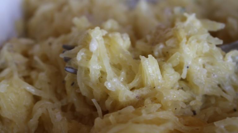 Low Carb Baked Spaghetti Squash With Garlic Sage Cream Created by buzzy1017