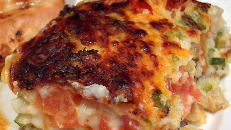 Impossible Zucchini-tomato Cheese Pie created by Derf2440