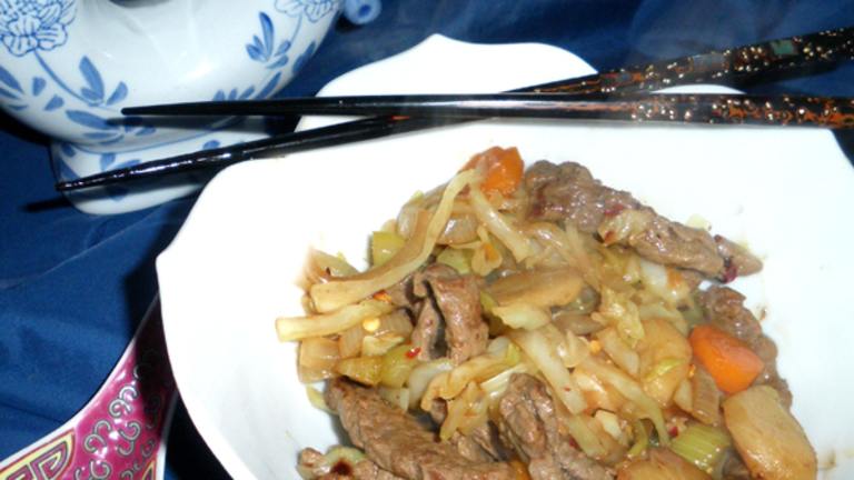 Beef Cabbage Stir-fry created by Bergy