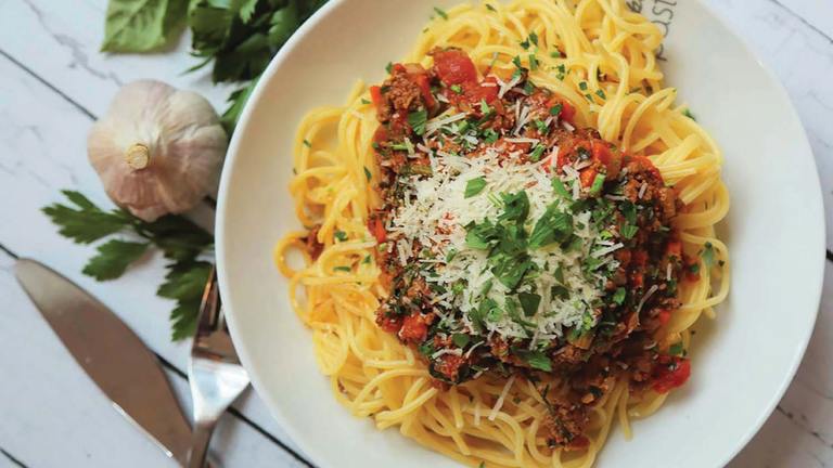 Simple Pasta Bolognese created by Mary Jenny